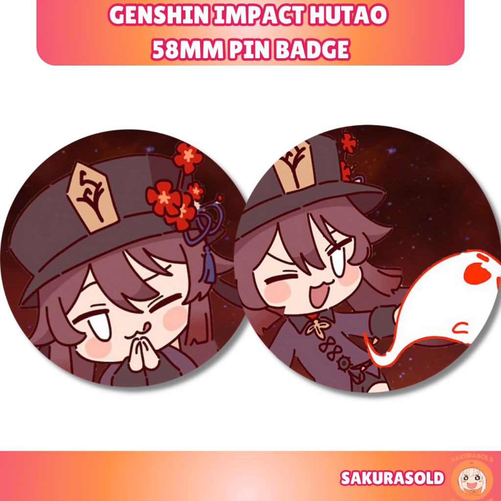 Genshin Impact Pin Badge Genshin Pin Genshin Impact Badges Hu Tao Badge Hutao Pin Glossy Pin Badge 5
