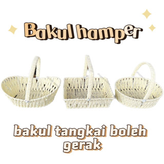 Bakul Hamper Stalk Can Move Bakul buah Hamper Basket Hamper ถาด Raga buah ตะกร้าพร้อมที่จับปรับระดับได้