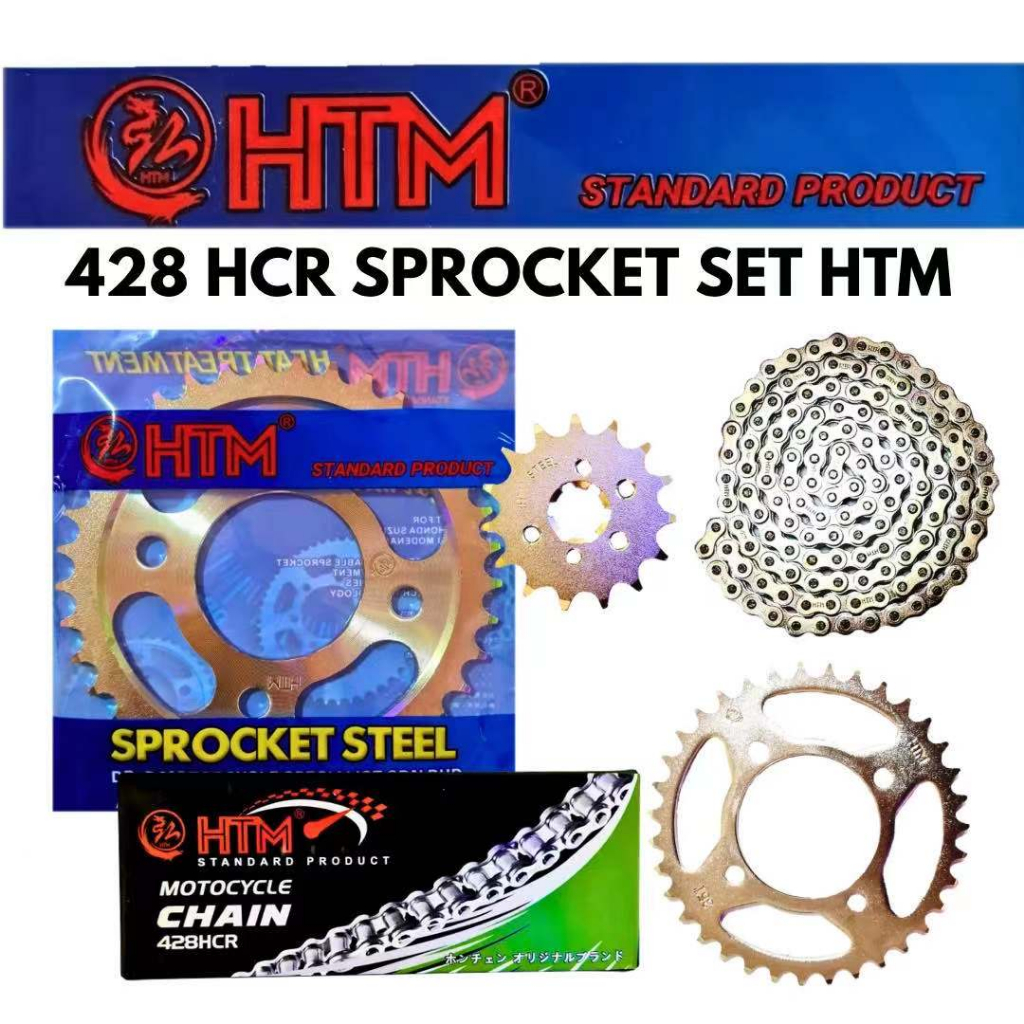 428HCR-120L SRL115 SRL115I LAGENDA YAMAHA HTM SPROCKET SET CHROME