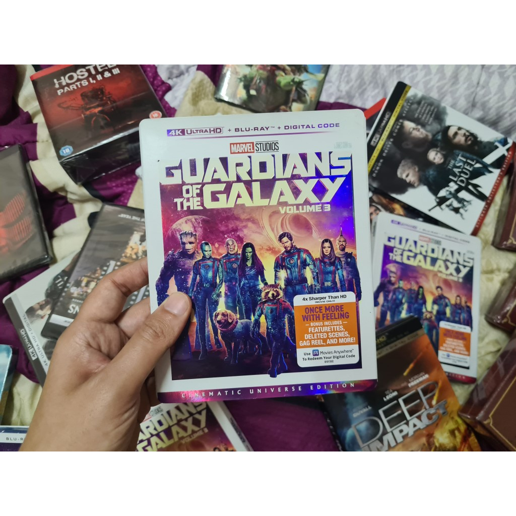 GUARDIANS OF THE GALAXY 3 4K ULTRA HD + STD BLU RAY ใหม่ SEALED REGION ฟรี JAMES GUNN