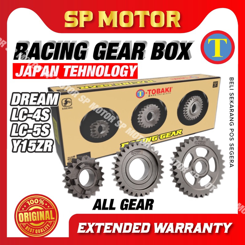 LC135 4S AUTO TOBAKI GEAR RACING BOX 1ST 2ND 4TH WAVE125 LC135 5S Y15ZR GEAR BOX 100% TOBAKI