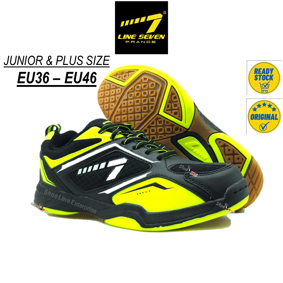 Kasut Badminton Line 7 แบดมินตัน/วอลเลย์บอลปิงปองปิงปองลื่นยาง Sole Court รองเท้า 羽毛球鞋