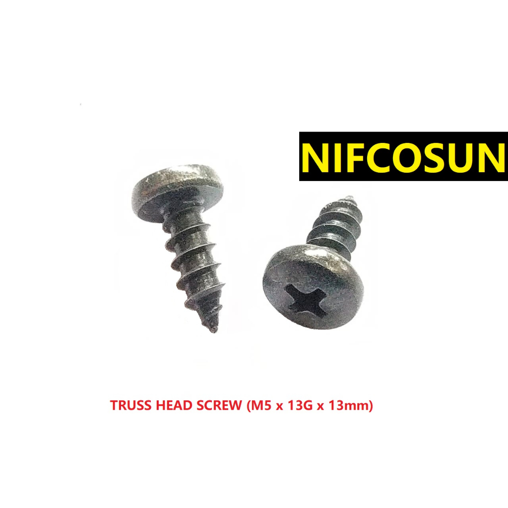 10PCS TRUSS HEAD SCREW (M5 x 13G x 13mm)