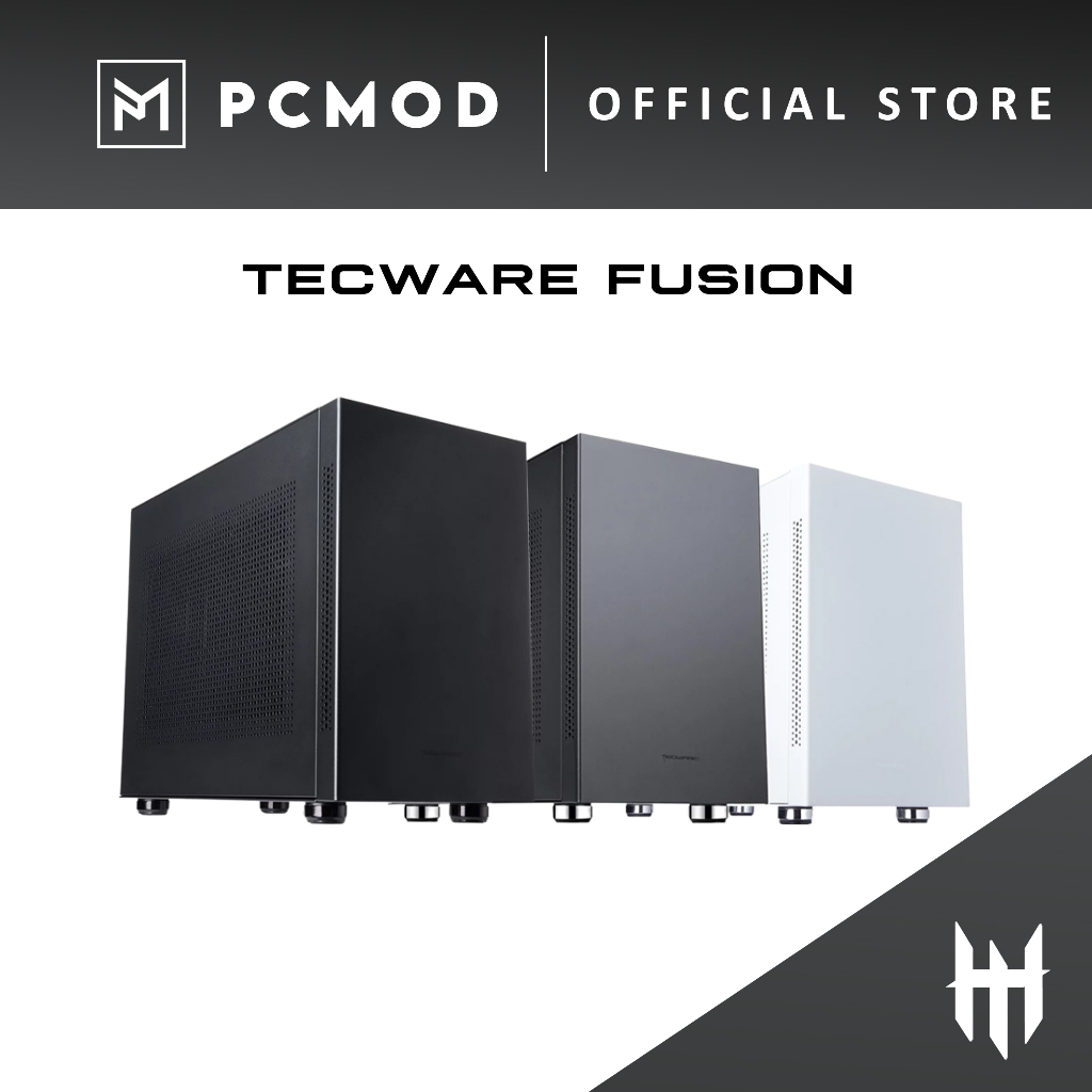 Tecware Fusion (สีดํา / สีขาว) เคส MATX [Hybrid SFF เคส / รองรับเมนบอร์ด ITX] PCMOD