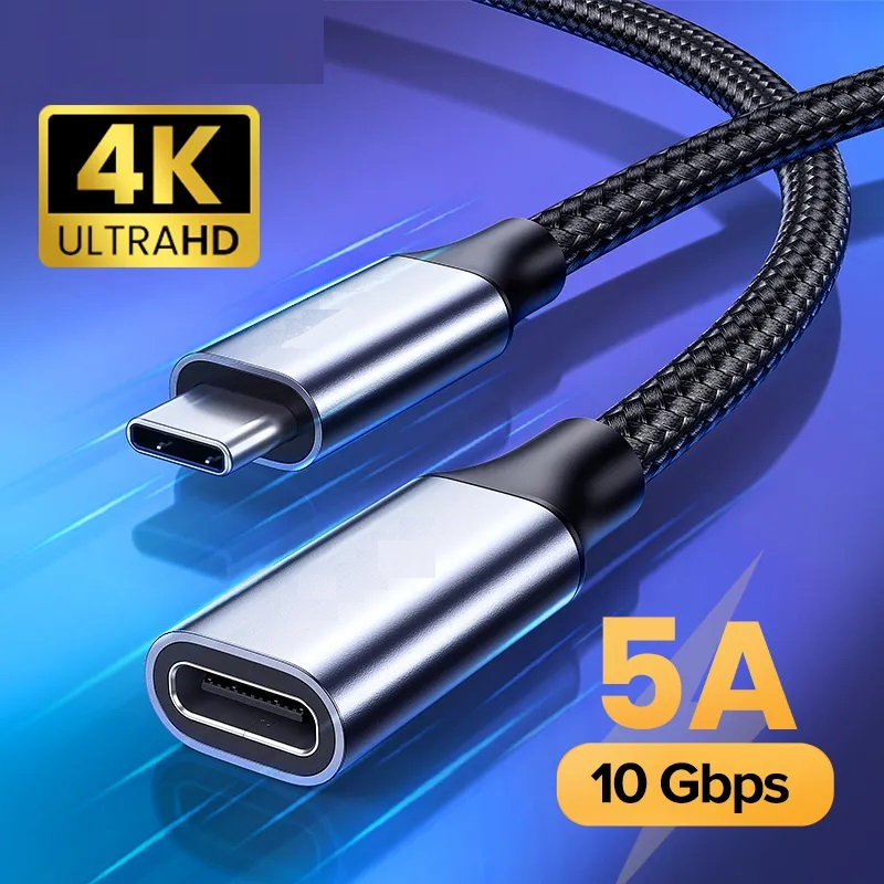 สายต่อ USB C USB 3.1 Type C ชายหญิง Gen2 10Gbps 60WATT Extender สายไฟ 1METER