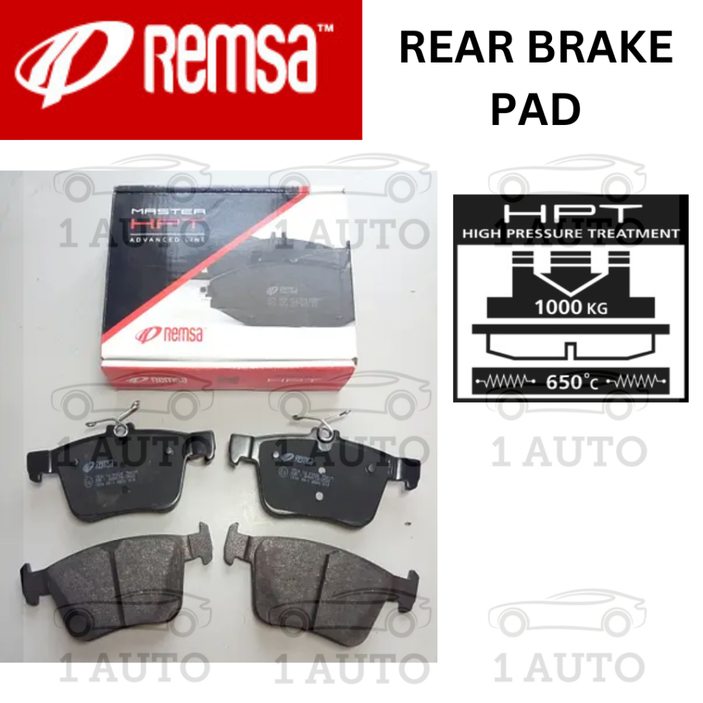 REMSA SPAIN MASTER HPT REAR BELAKANG BRAKE PAD VW GOLF (5G1) MK7 2.0 PASSAT B8 (3G2) 2.0 BLUEMOTION