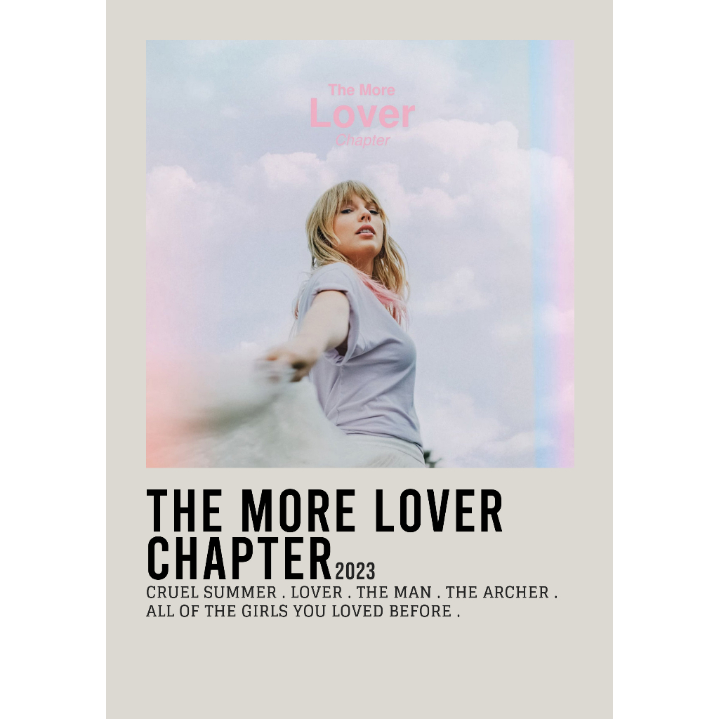 อัลบั้มปกโปสเตอร์ The More Lover Chapter โดย Taylor Swift สําหรับช่างตัดผมห้อง/ผนัง
