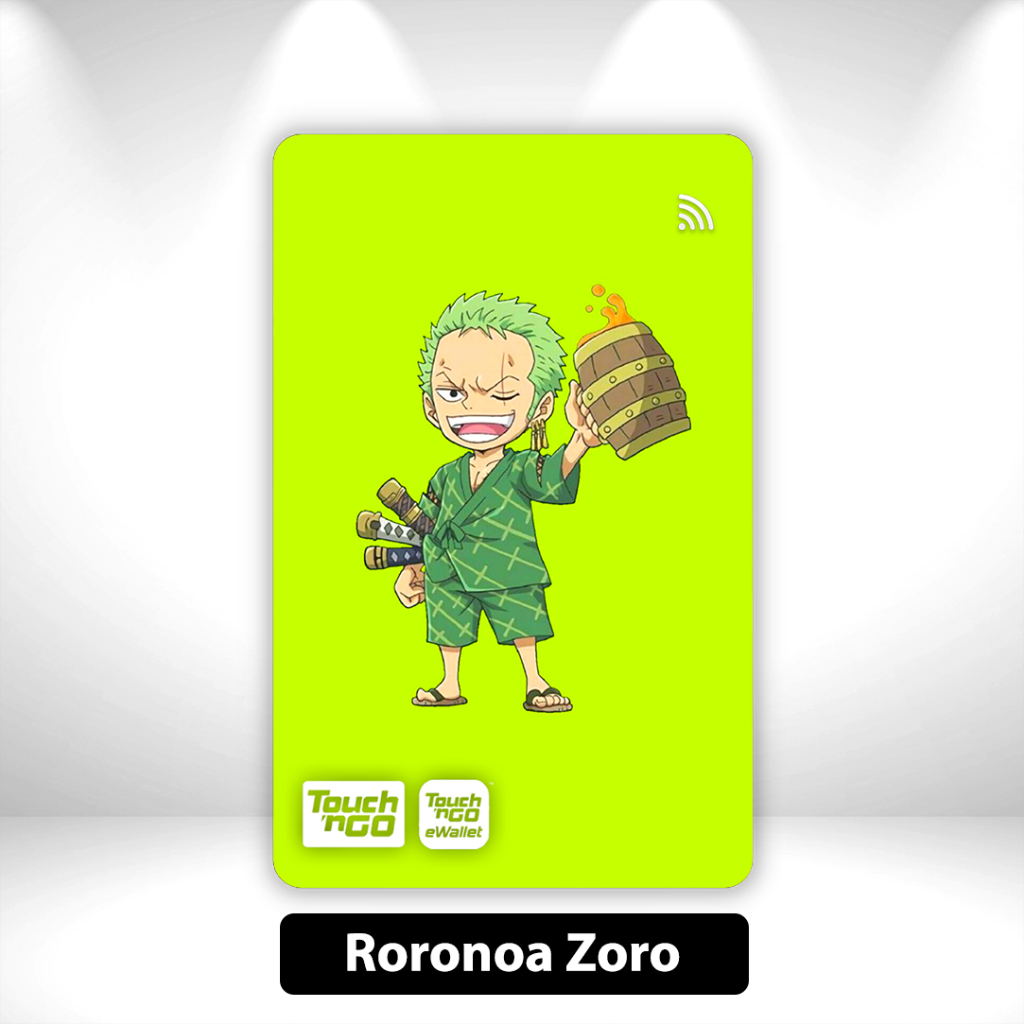 [One Piece] Roronoa Zoro - สติ๊กเกอร์ TNG NFC CHIP Card Skincard โดย Sticko Touch n Go