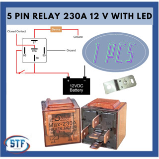 ใหม่ รีเลย์ LED 12V 230 AMP 87A 5 Pin กันน้ํา สําหรับรถยนต์ รถบรรทุก 1 ชิ้น