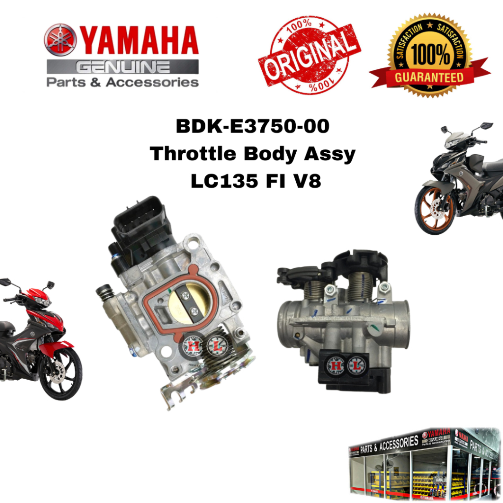 YAMAHA THROTTLE BODY ASSY LC135 FI V8 ( BDK-E3750-0-00 ) - THROTTLE BODY LC FI YAMAHA PARTS