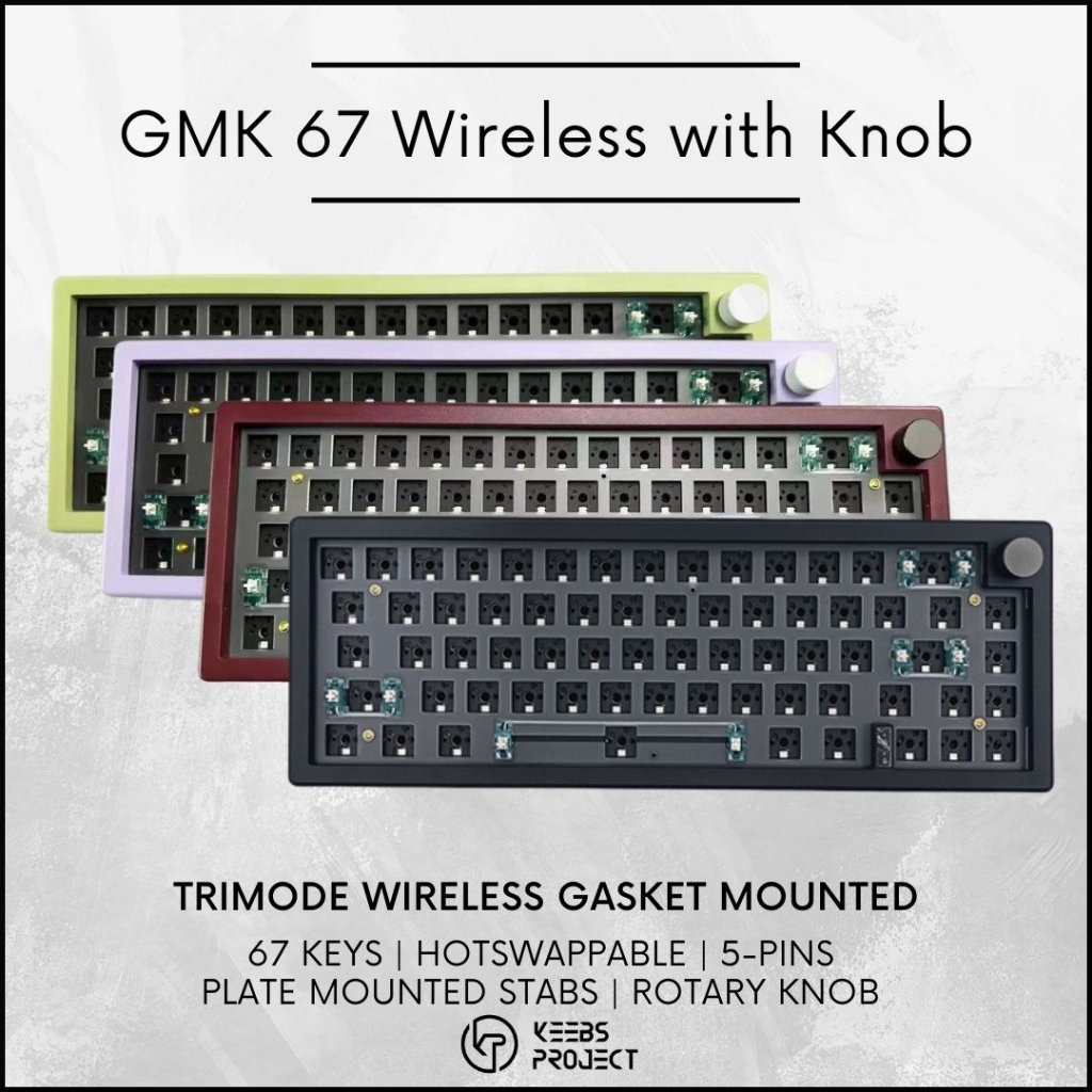 GMK67 ปะเก็น Trimode ไร้สายติดตั้งคีย์บอร์ดแบบกลไก GMK 67 Poron ปะเก็น Zuoya