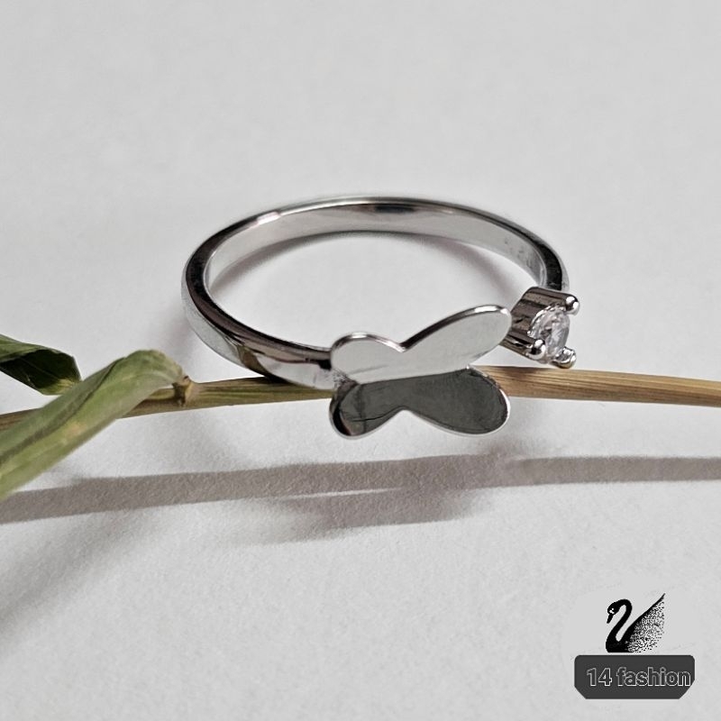 S925 คุณภาพสูงเกาหลีแหวนผีเสื้อ/S925 CINCIN PERAK/S925 diechiw Dongnise