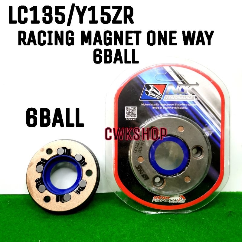 FZ150/Y15ZR/LC135 RACING STARTER MAGNET ONE WAY 6BALL - SMK RACING/NLK