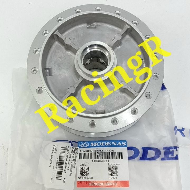 * MODENAS X-CITE X CITE REAR HUB DRUM REAR BRAKE SILVER KRISS KRISTAR KRISS II 41038-0011