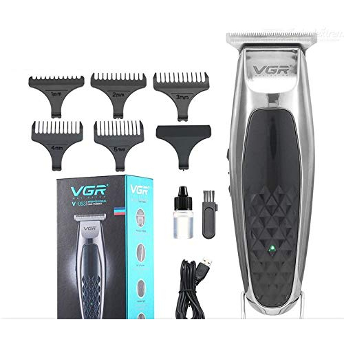 VGR Trimmer สําหรับผู้ชาย,ไร้สาย T-Blade Outliner Trimmer ปัตตาเลี่ยนตัดผมไฟฟ้าสําหรับตัดผมและสไตลิส
