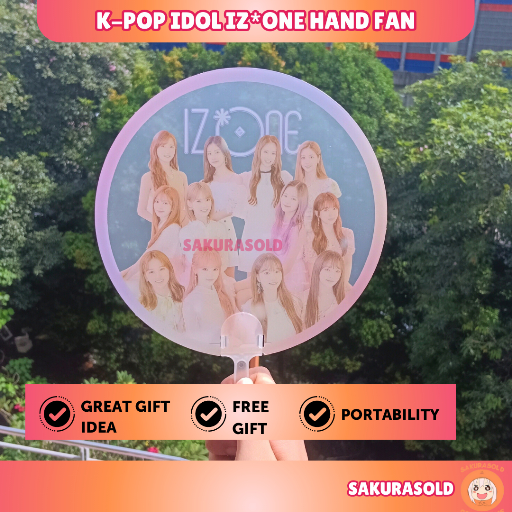 IZONE พัดลมมือ K Pop Idol Fans Idol Group Izone Fan พัดลมมือไอดอลเกาหลี Handfan K-pop IZONE Collecti