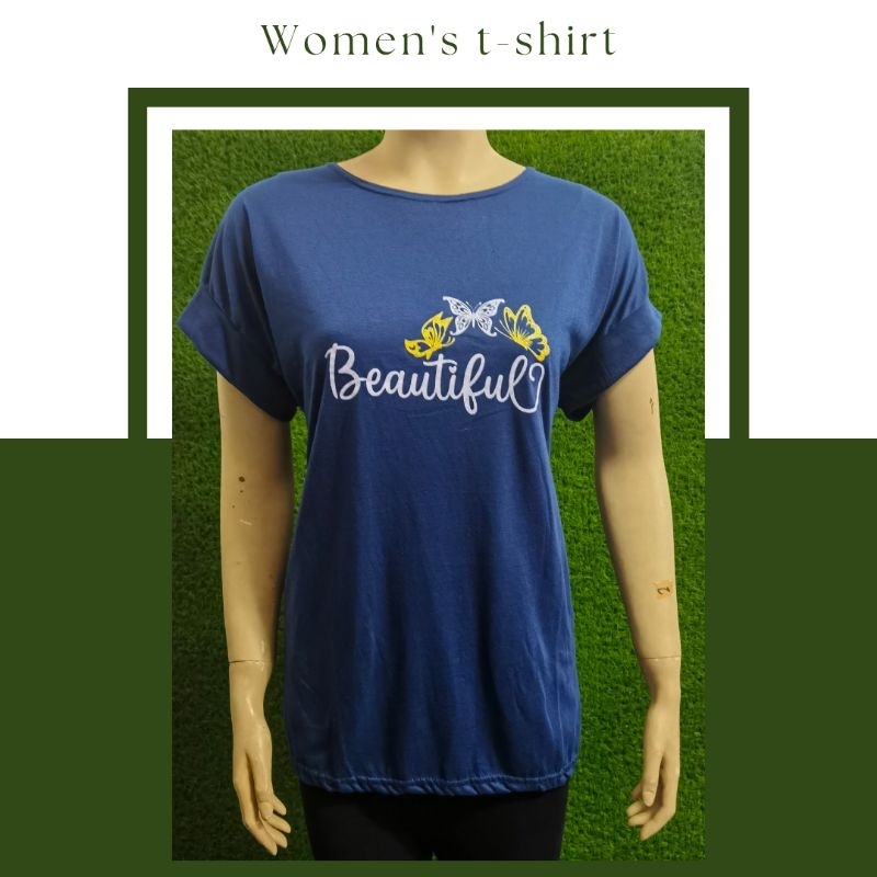 Mwin shop - เสื้อยืดผู้หญิง Cotton