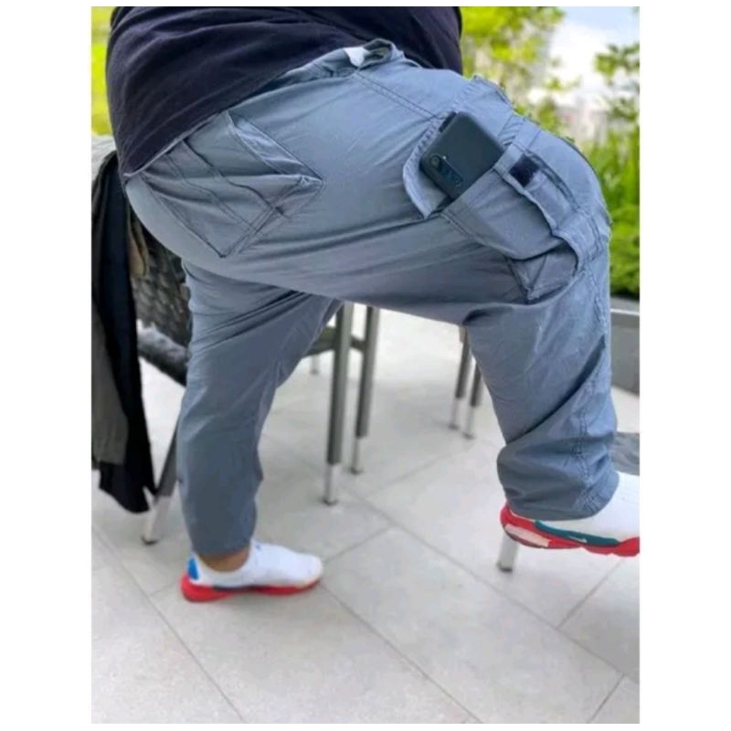 Plus size Big waist Cargo 6 Pockets Slack pants/for Men and Women Big Pants