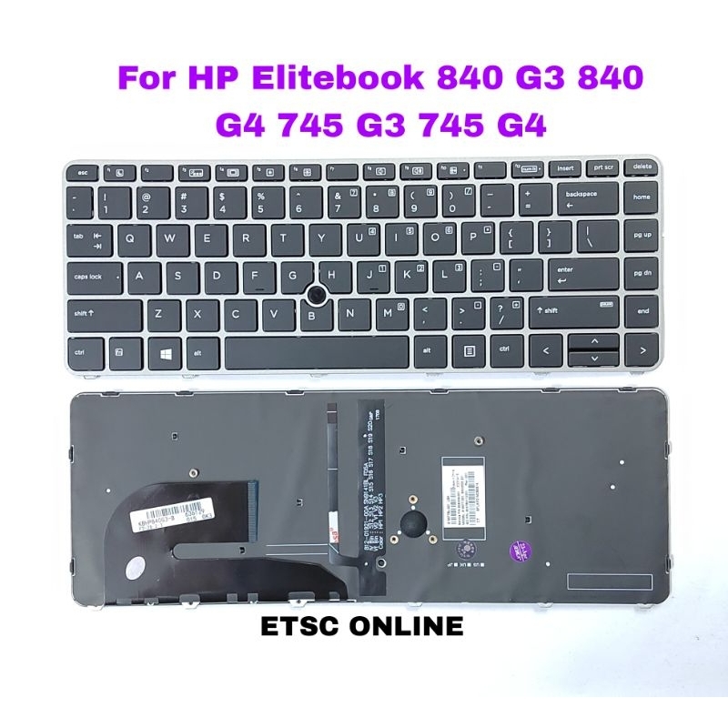 คีย์บอร์ด สําหรับ HP EliteBook 840 G3 840 G4 745 G3 745 G4 836307-001 819876-001 คีย์บอร์ด US สําหรับแล็ปท็อป