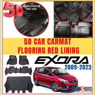 พรมปูพื้นรถยนต์ Proton Exora 2009-2022 5D OEM 3 แถว