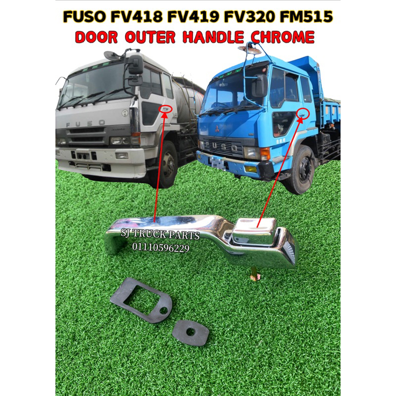 FUSO MITSUBISHI FV418 FV320 FM515 FUSO CHROME ภายนอกมือจับประตู