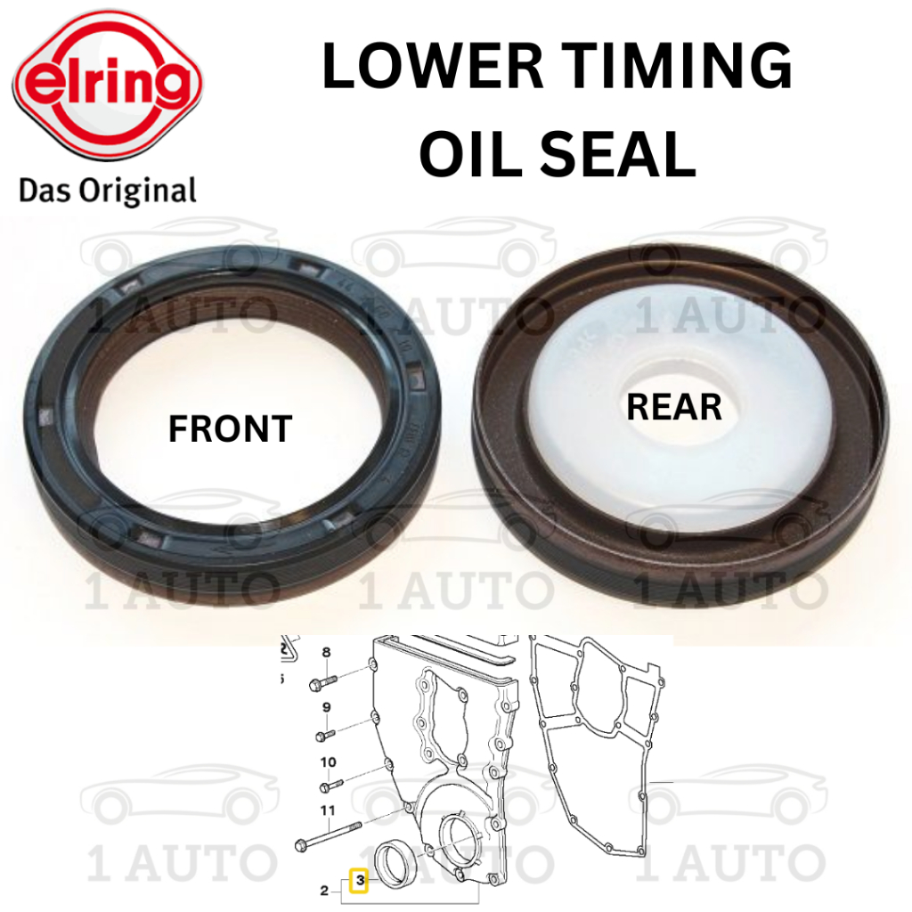 ELRING GERMANY LOWER TIMING ซีลน้ํามัน (1 ชิ้น) BMW E46 318i 1.9 M43 ENGINE E36 318i M42 M43 M44