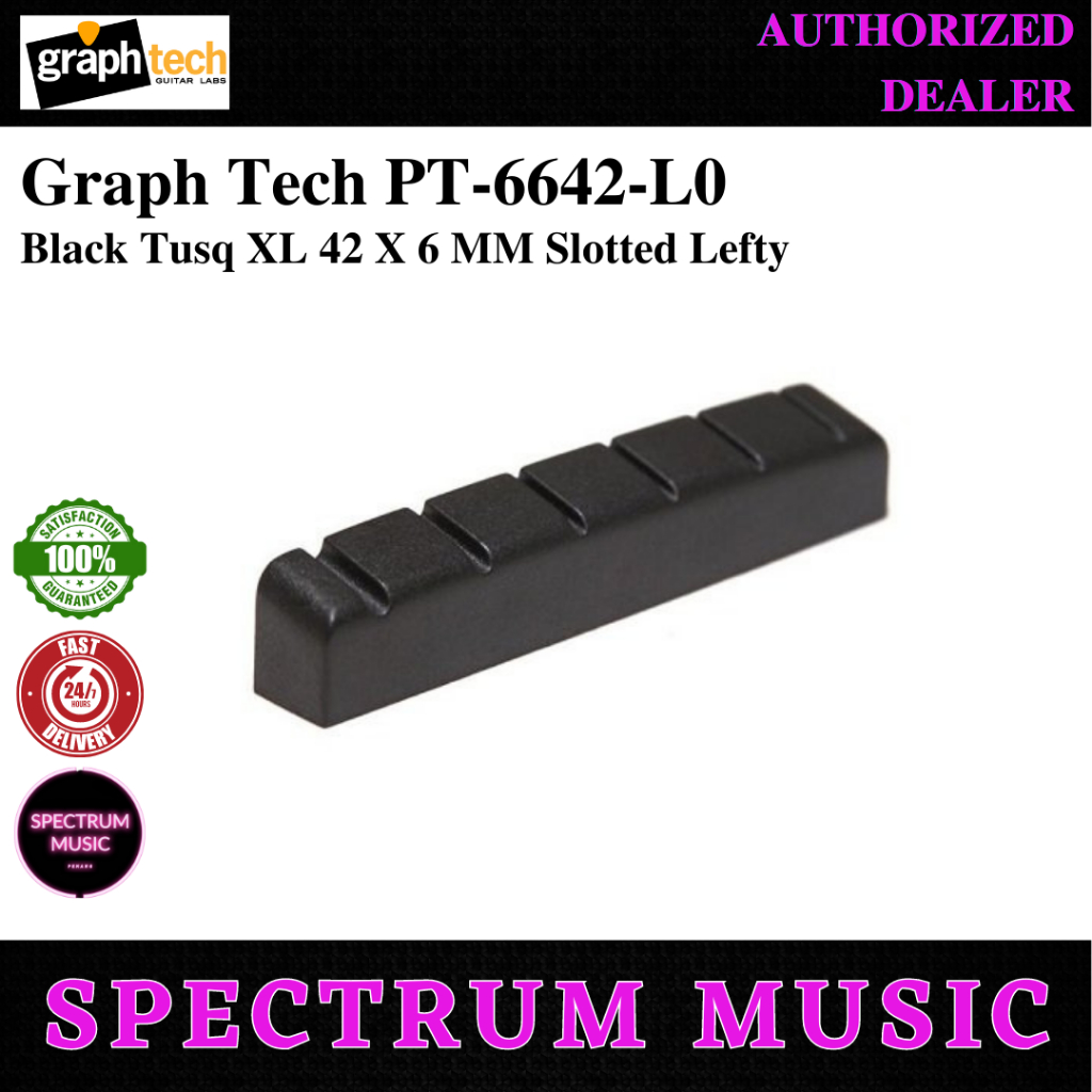 Graph Tech PT-6642-L0 Black Tusq XL 42 X 6 MM Slotted Lefty