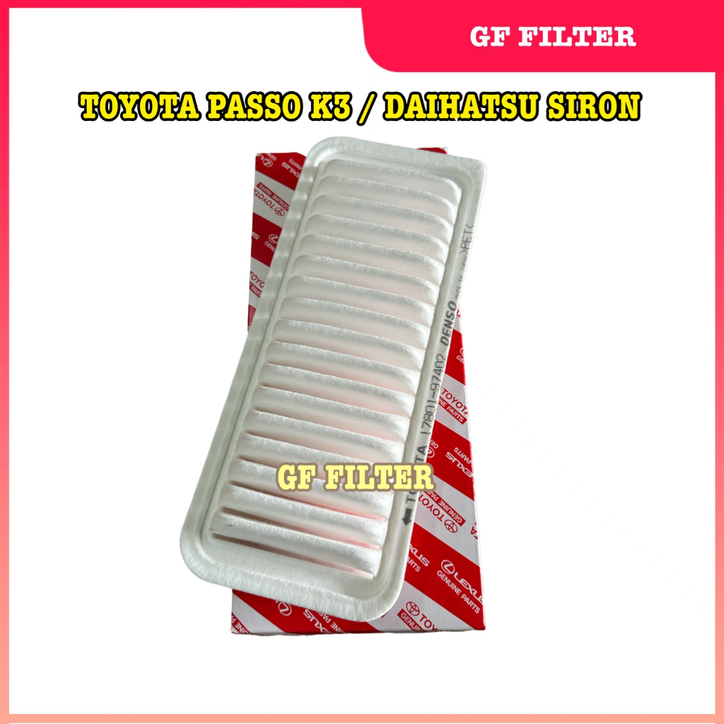 TOYOTA PASSO K3 DAIHATSU SIRON PERODUA MYVI ALZA 1.3 K3-VE 1.5 3SZ-VE MODI ENGINEFIELD AIR FILTER 17