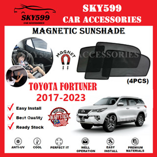 ม่านบังแดดแม่เหล็ก สําหรับ Toyota Fortuner 2017-2023 [4 ชิ้น]