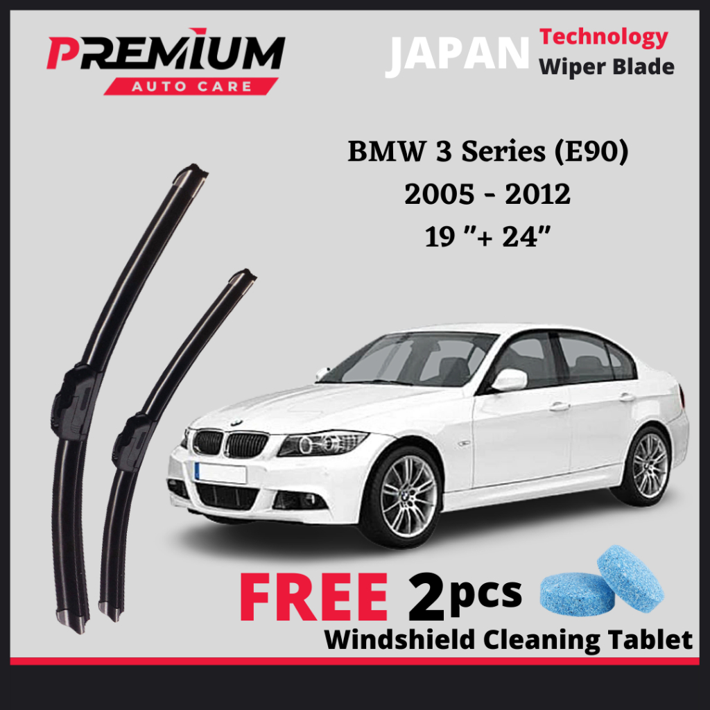 BMW 3 Series E90 [2005-2012] PREMIUM RUBBER WIPER BLADE JAPAN TECHNOLOGY WIPER BLADE WINDSCREEN WIPE