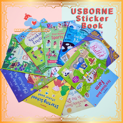 Usborne Sticker Book หนังสือกิจกรรมสําหรับเด็ก การศึกษาก่อนวัยเรียน