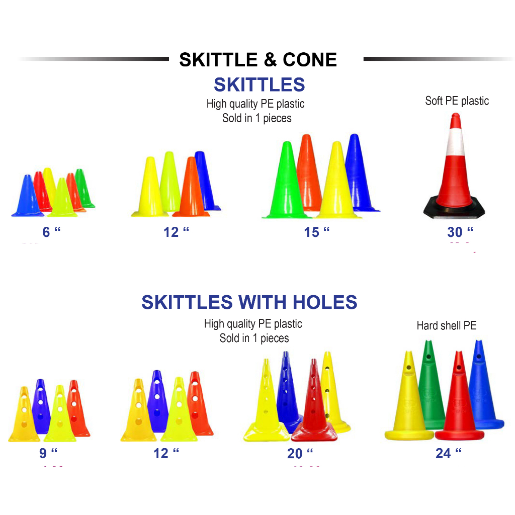 SKITTLE & CONE SKITTLES WITH HOLES พลาสติก PE คุณภาพสูง