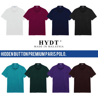 Hydt Paris Polo เสื้อยืดโปโล แขนสั้น พิมพ์ลายรังผึ้ง TCPK ซ่อนกระดุม คุณภาพสูง สําหรับผู้ชาย และผู้หญิง มี 8 สี