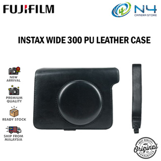 กระเป๋าหนัง PU สะพายไหล่ สไตล์วินเทจ สีพื้น สําหรับกล้อง FUJIFILM Polaroid Instax Wide 300