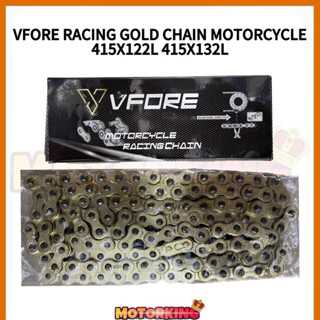 Vfore โซ่รถจักรยานยนต์ สีทอง 415X122L 415X132L งานหนัก RANTAI MOTRSIKAL YAMAHA HONDA SUZUKI MODENAS SYM