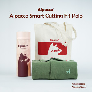 Alpacco AP Smart Cut Fit เสื้อโปโลแขนสั้น ผ้าฝ้าย โพลีเอสเตอร์ สีเขียว สําหรับผู้ชาย