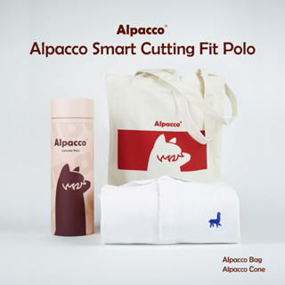 Alpacco AP Smart Cut Fit เสื้อโปโล แขนสั้น ผ้าฝ้าย โพลีเอสเตอร์ สีขาว สําหรับผู้ชาย