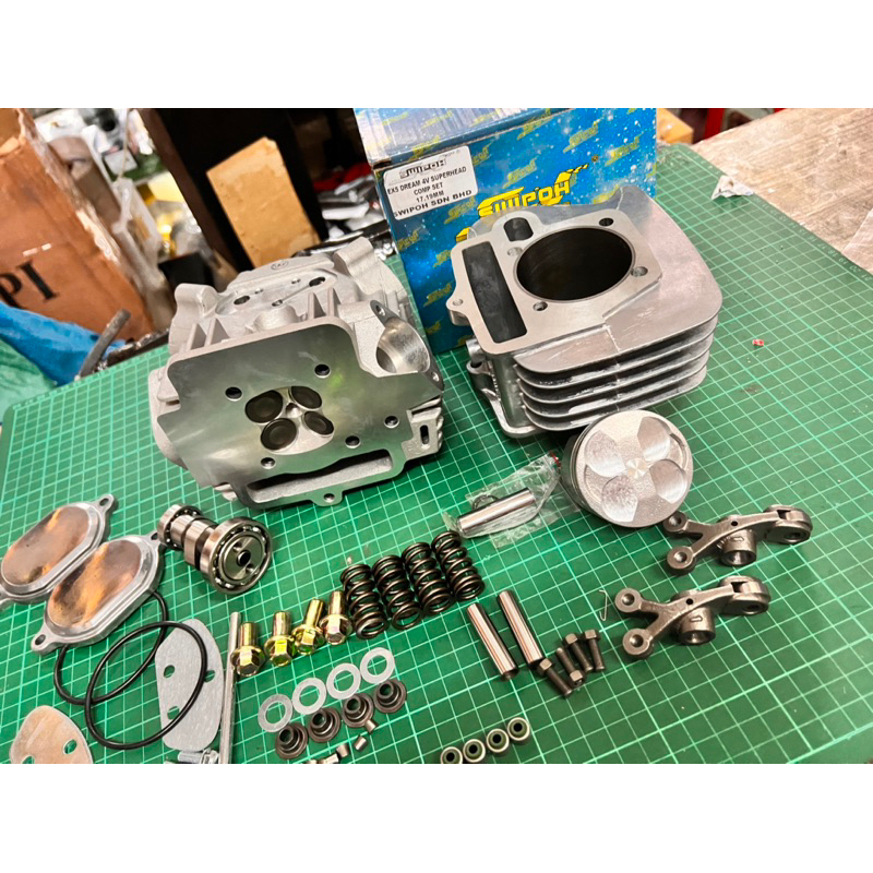 🔥(Taper+Block4V) EX5 /Dream/Wave100/Class1/Kriss100 4 Valve Racing SUPERHEAD SWipoh Fullset EX5 4Val