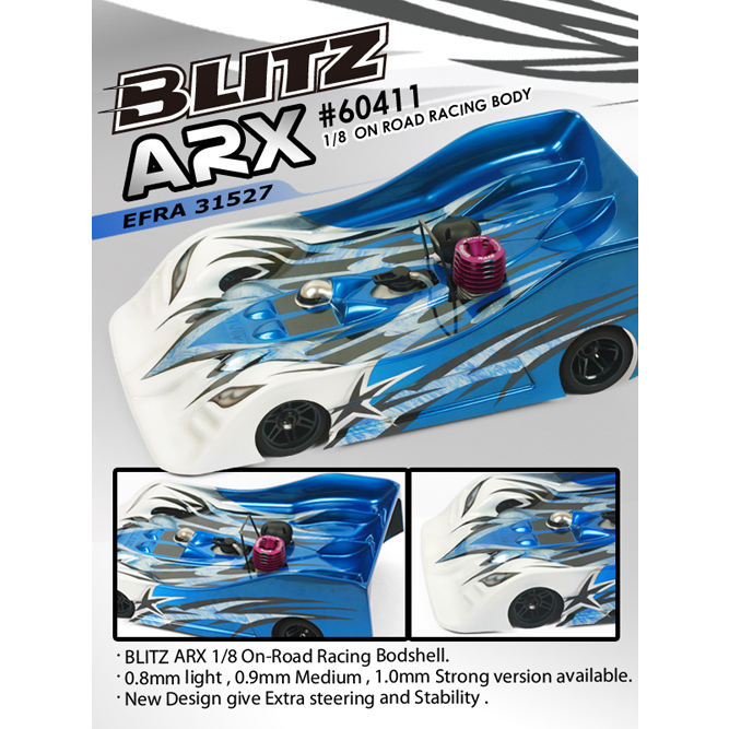 [สีด่วน] 60411 // BLITZ ARX 0.9 มม. รุ่นปกติพร้อมตัวแข็งด้านข้าง EFRA 31527