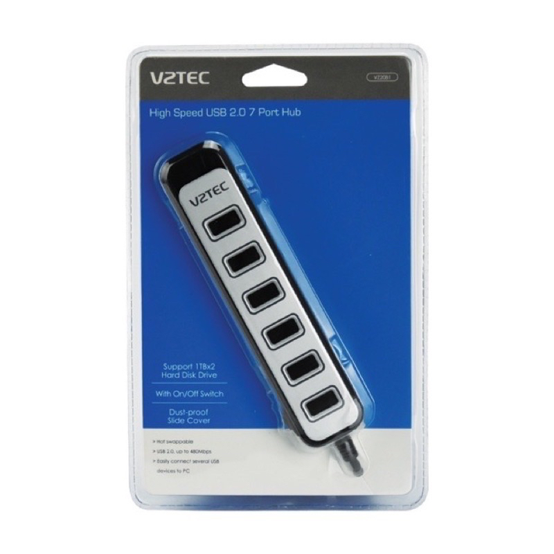VZTEC ความเร็วสูง USB 2.0 7 PORT HUB พร้อม adpater VZ2081 (Clearance)/vz2106 4 USB 2.0 Hub