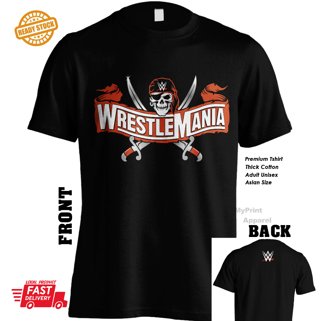 เสื้อยืด WWE WrestleMania Cotton