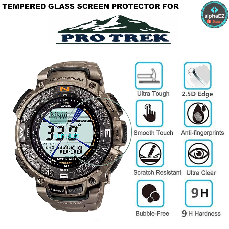 Casio PROTREK PRG-240T-7 ฟิล์มกระจกนิรภัยกันรอยหน้าจอนาฬิกาข้อมือ 9H กันรอยขีดข่วน สําหรับ PRO TREK PRG240