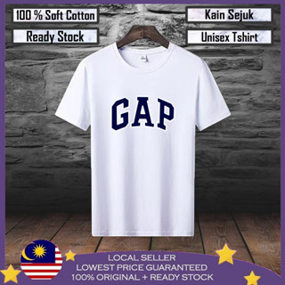 เสื้อยืด ผ้าฝ้าย 100% พิมพ์ลาย GAP Lelaki สําหรับผู้ชาย