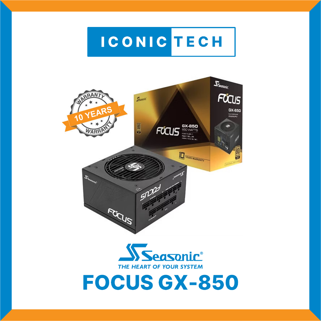 Seasonic Focus GX Series 650W 750W 850W 80 Plus Gold Full Modular PSU (650W/750W/850W)