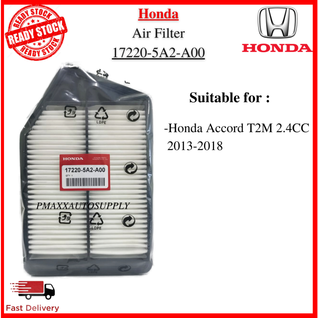 ไส้กรองอากาศเครื่องยนต์ HONDA 17220-5A2-A00 Honda Accord T2A/T2M 2.4CC 2013-2018