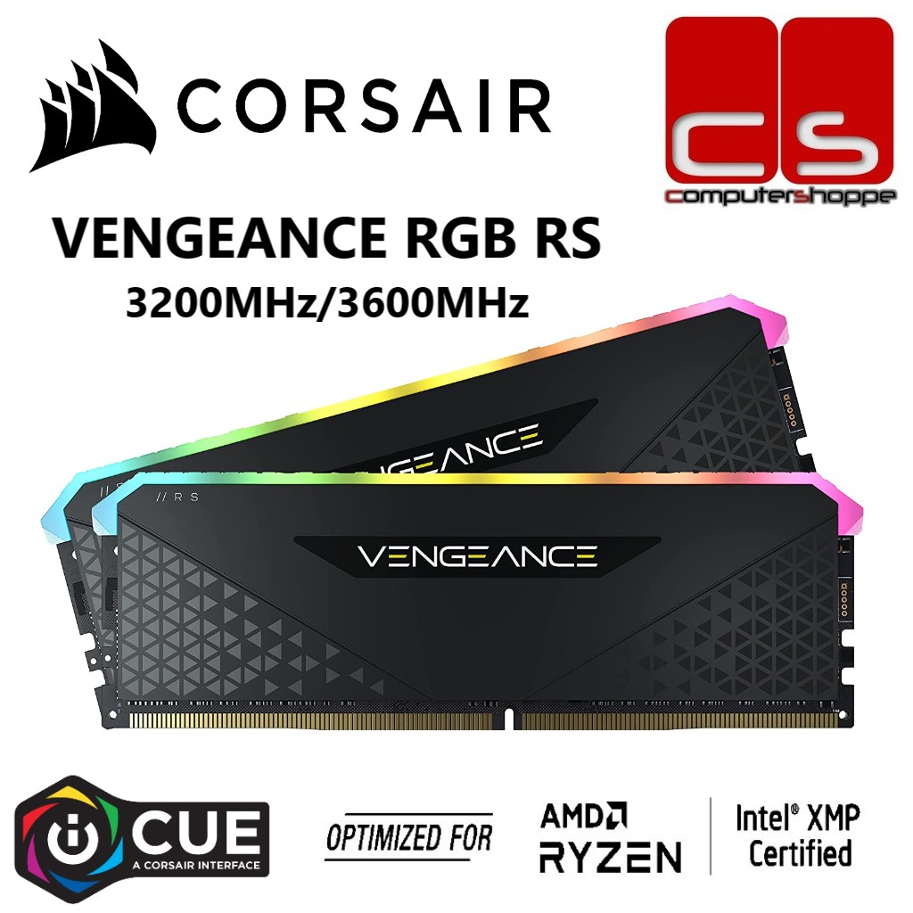 Corsair Vengeance RGB RS INTEL &amp; AMD EXPO DDR4 แรม RGB 3200MHz / 3600MHz
