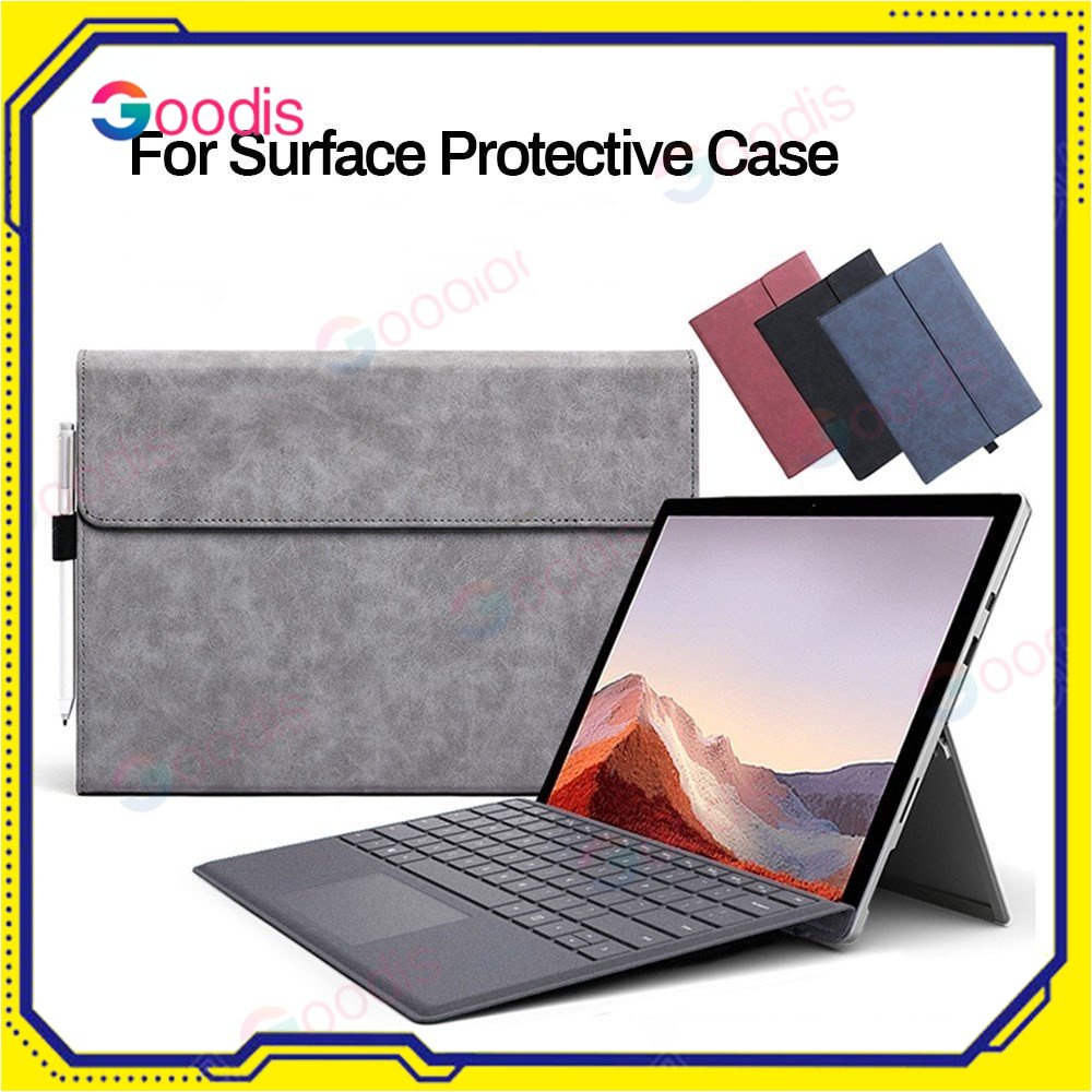 หนังหรูหรา Folio Stand Case สําหรับ Microsoft Surface Pro 11 10 4 5 6 7 Pro 8 Pro 9 X go 2 3 4 แท็บเ