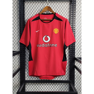 เสื้อกีฬาแขนสั้น ลายทีมชาติฟุตบอลชั้นนํา United Home Retro 02 24 ชุดเยือน สไตล์คลาสสิก สําหรับผู้ชาย*