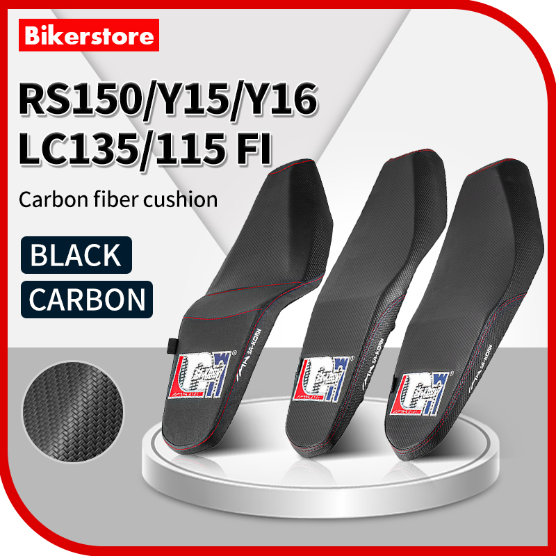 Lc135 Y15 RS150 SAKORN RACING ที่นั่งลาก SA-KORN สําหรับ YAMAHA LEGEND 115FI LC135 V2-V7 Y16Y15ZR คาร์บอนสีดํา