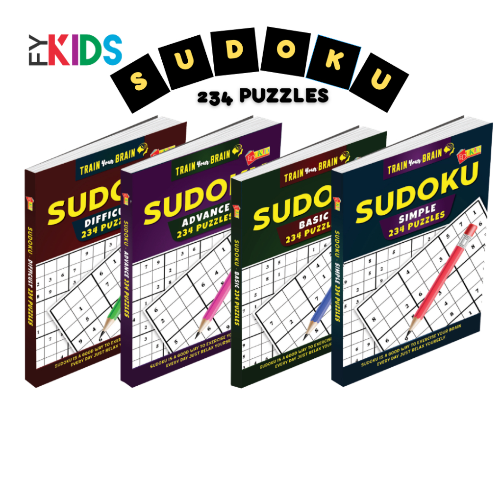 หนังสือ-รถไฟ YOUR Sudoku BRAIN-234 ปริศนา-หนังสือ-Supoku Books-หนังสือค้นหาคํา-หนังสือ IQ-ปริศนา-เด็ก-ผู้ใหญ่
